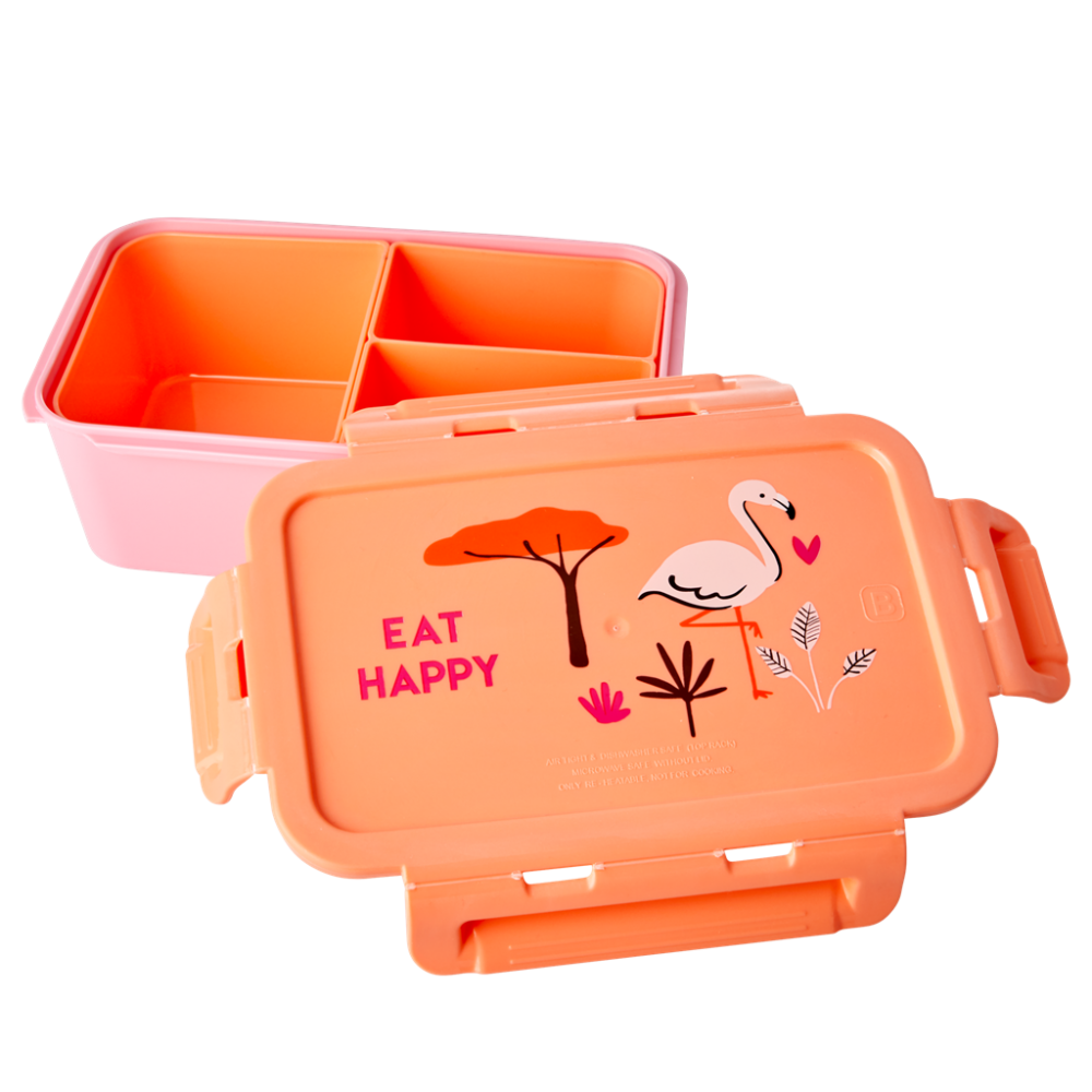 Coral Pink Jungle Print Lunchbox By Rice DK